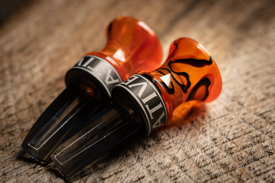 Red Lava semi-custom w/ engraved logo band